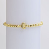Brass Beaded Stretch Bracelets for Women FS-WG560D0-05-1