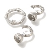 Brass Micro Pave Clear Cubic Zirconia Fold Over Clasps KK-K389-125P-2
