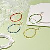 Resin Evil Eye & Glass Seed Beaded Bracelet for Women BJEW-JB08560-2