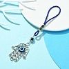 Alloy with Resin Evil Eye Pendant Decoration HJEW-JM01477-01-2