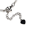 Natural Quartz Crystal Rock Crystal Heart Pendant Necklaces NJEW-G143-02I-3