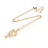 304 Stainless Steel Pendant Necklaces NJEW-T018-32G-3