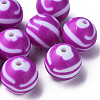 Opaque Striped Acrylic Beads MACR-S373-27C-02-3