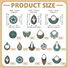 14Pcs 14 Styles Tibetan Style Alloy Pendants FIND-TA0010-61-4