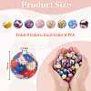 64Pcs 8 Colors Round Silicone Focal Beads SIL-GA0001-29A-2
