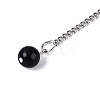 Natural Obsidian Dowsing Pendulum Pendants AJEW-N005-01G-3