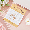10Pcs Brass Micro Pave Clear Cubic Zirconia Flower Wreath Stud Earring Findings KK-BBC0008-34-6