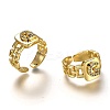 Brass Micro Pave Clear Cubic Zirconia Cuff Rings RJEW-H541-01G-G-2