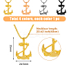 4Pcs 4 Colors Stainless Steel Anchor Pendant Necklaces Set with Box Chains for Men NJEW-FI0001-26-2
