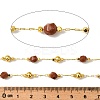 Handmade Goldstone Faceted Round Beaded Chains CHC-F021-01G-05-2