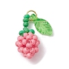 Glass Seed Beaded Rose Pendants PALLOY-MZ00627-05-1