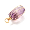 Natural Quartz Pendants PALLOY-JF00933-3