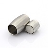 Tarnish Resistant 304 Stainless Steel Matte Surface Magnetic Clasps with Glue-in Ends LS-STAS-O042-A-23-1