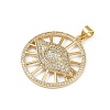 Brass Micro Pave Cubic Zirconia Pendants KK-S528-05G-2