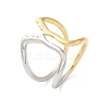 Brass Hollow Open Cuff Rings for Women RJEW-B062-12GP-1