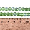 Transparent Electroplate Glass Beads Strands EGLA-Q132-6MM-01A-20-4