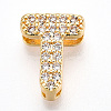 Brass Micro Pave Cubic Zirconia Charms KK-N254-217G-T-1
