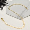 Brass Heart Link Bracelets for Women BJEW-G735-07G-01-2