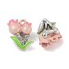 UV Plating Alloy Enamel Pendants FIND-M033-31P-01-2