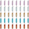 10Pcs 5 Styles Natural Lepidolite & New Jade & Flower Amazonite & Red Aventurine PALLOY-AR00012-1