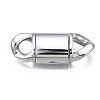 Non-Tarnish 304 Stainless Steel Fold Over Clasps STAS-S080-01B-P-2