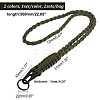 ARRICRAFT 2 Sets 2 Colors Polyester Woven Lanyard Keychains AJEW-AR0001-49-2