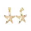 Brass Micro Pave Colorful Cubic Zirconia Enamel Pendants KK-G536-17G-1