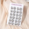 304 Stainless Steel Polishing Effect Hoop Earrings EJEW-M001-40C-P-2