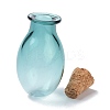 Oval Glass Cork Bottles Ornament AJEW-O032-03G-3