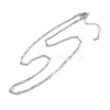Rack Plating Brass Oval Link Chain Necklaces for Women NJEW-K382-16B-P-1