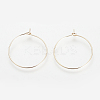 Brass Hoop Earrings KK-S327-10KC-1