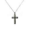 Luminous Glow in the Dark Stainless Steel Cross Pendant Necklace LS-PW-WG31976-01-1