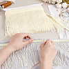 10 Yards Polyester Fringe Ribbon OCOR-WH0046-97-3