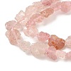 Raw Rough Natural Strawberry Quartz Beads Strands G-M453-C07-4