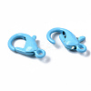 40Pcs Spray Painted Eco-Friendly Alloy Lobster Claw Clasps PALLOY-YW0001-24-NR-5