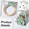 3Pcs 3 Colors Cotton Thread Weave Towel Rack AJEW-GF0011-75-5