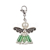 Angel Glass Seed Beads Pendant Decorations HJEW-MZ00021-3