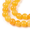 Natural Dyed Yellow Jade Gemstone Bead Strands G-R271-4mm-Y08-3
