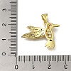 Rack Plating Brass Micro Pave Cubic Zirconia Pendants KK-G500-04A-G-3