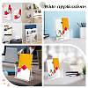 6Pcs 2 Styles Transparent Acrylic Wall Mounted Brochure Stand Rack AJEW-PH0005-86-5