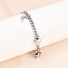 316 Surgical Stainless Steel Moon Heart Star Charm Bracelets BJEW-C125-11P-1