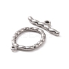 Non-Tarnish 304 Stainless Steel Toggle Clasps STAS-A067-02P-2
