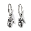 316 Surgical Stainless Steel Hand with Eye Hoop Earrings for Women EJEW-P274-09AS-1