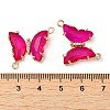 Brass Pave Faceted Glass Connector Charms X-FIND-Z020-04T-3