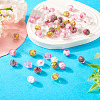 50Pcs 5 Colors Handmade Gold Sand Lampwork Beads Strands LAMP-TA0001-42-5