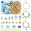 DIY Marine Theme Resin & Alloy Enamel Bead European Bracelet Making Kits DIY-FS0006-87-1