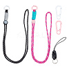 2 Sets 2 Colors Polyester Card Holder Lanyard AJEW-HY0001-41-1