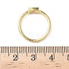 Rectangle Brass with Glass Cuff Rings for Women RJEW-Z111-05G-07-5