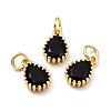 Brass Micro Pave Cubic Zirconia Pendants ZIRC-D120-01G-M-2