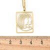 304 Stainless Steel Necklace NJEW-D330-01G-03-3